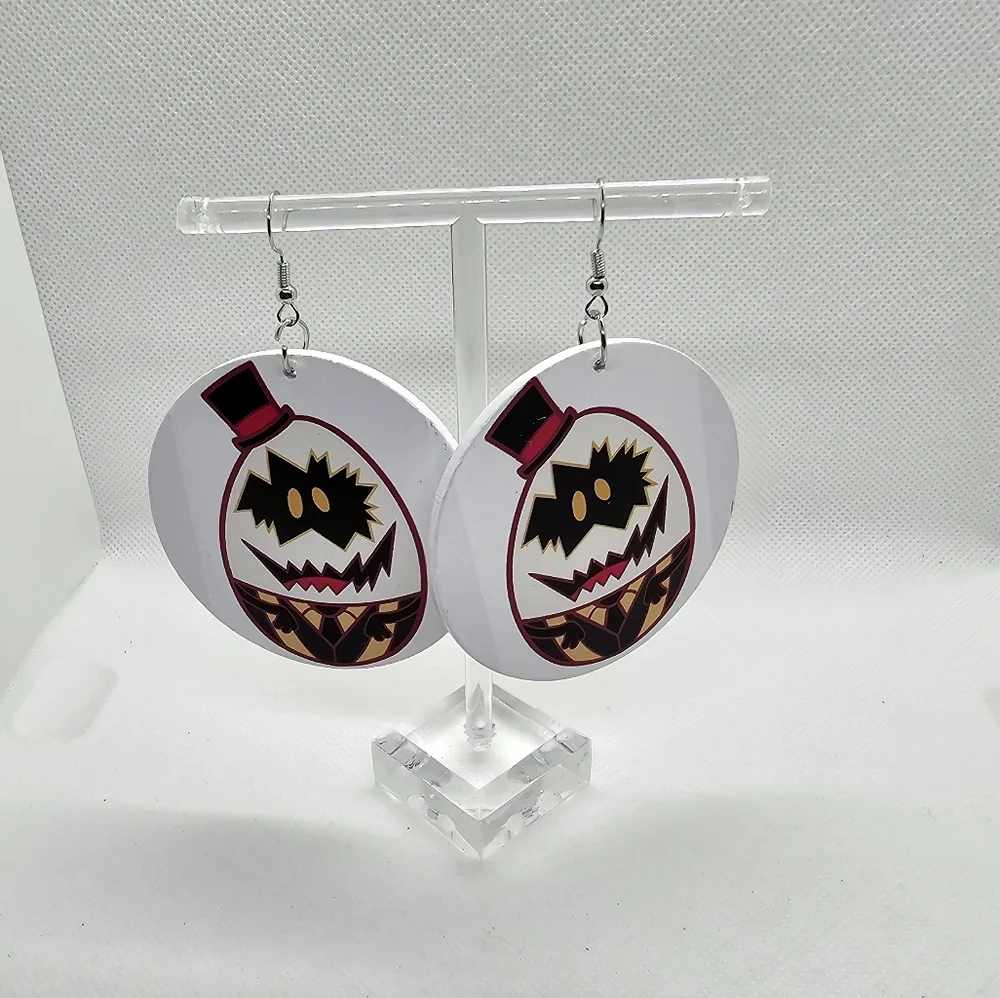 Hazbin Hotel Helluvaboss Earrings! Egg Bois‎ Fat Nuggets Queen Bee Fizz Handmade
